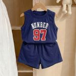 【80-130cm】セットアップ キッズ服 スポーツ ウェアベスト&ショートパン2点セット - 画像 (17)