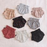 【66-100cm】ショートパンツ ベビー 韓国風 小花柄