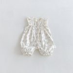 【66-90cm】 オールインワン ベビー フラワー柄 フリル - 画像 (8)