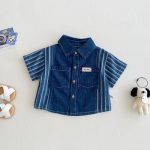 【80-120cm】セットアップ ストライプ デニム おしゃれ - 画像 (7)