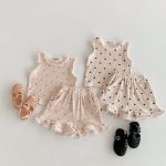 【80-130cm】セットアップ ベビー 女の子 レース ハート - 画像 (4)