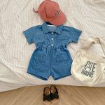 【73-120cm】セットアップ デニム オシャレ カジュアル - 画像 (2)