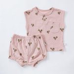 【73-100cm】セットアップ ベビー ノルディック柄物 ノースリーブ - 画像 (6)