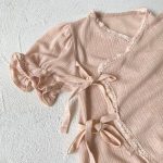 【66-90cm】ロンパース ベビー リボンタイ付き レーストリム - 画像 (13)