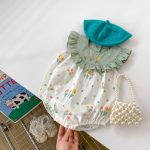 【66-90cm】ロンパース ベビー スイート フラワー 刺繍 - 画像 (7)
