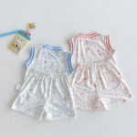 【73-120cm】セットアップ カートゥーン ノースリープ キャミ2点セット - 画像 (8)