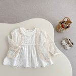 【73-110cm】ニットトップス ベビー 無地 ノースリーブ - 画像 (8)