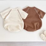 【66-90cm】半袖ロンパース ベビー INS風 大人気 レタープリント - 画像 (3)