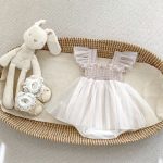 【66-90cm】ロンパース ベビー チュール スカート付き フリル袖 - 画像 (6)