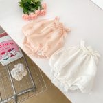 【66-90cm】ロンパース ベビー リボン 刺繍 フラワー - 画像 (4)