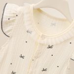 【66-90cm】ロンパース ベビー ドット 蝶結び フリル - 画像 (9)