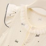 【66-90cm】ロンパース ベビー ドット 蝶結び フリル - 画像 (10)