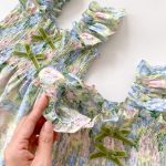 【66-90cm】ロンパースorワンピース ベビー 姉妹服 蝶結び フライングスリーブ 花柄 - 画像 (11)