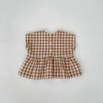【66-100cm】セットアップ ベビー チェック 刺繍 フラワー - 画像 (15)