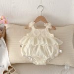 【66-100cm】ロンパースorワンピース ベビー レースプリンセス - 画像 (6)