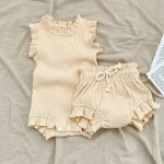 【66-90cm】ロンパース or ボトムス ベビー ノーカラー フリルリーブ - 画像 (32)