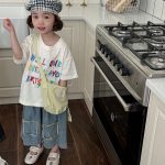 【80-140cm】半袖Ｔシャツ レタード カラフル 合わせやすい - 画像 (6)