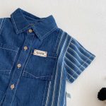 【80-120cm】セットアップ ストライプ デニム おしゃれ - 画像 (10)