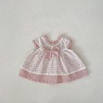 【66-100cm】トップス＆ブルマ ベビー  ピンク 蝶結び付き ドット - 画像 (11)