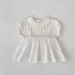【73-110cm】ニットトップス ベビー 無地 ノースリーブ - 画像 (5)