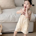【73-90cm】セットアップ ベビー ポケットサロペット＆ボーダーTシャツ - 画像 (4)