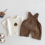 【66-90cm】サロペット ベビー ベーシック 無地 カジュアル - 画像 (8)
