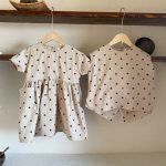 【80-130cm】セットアップorワンピース ノースリーブ ドット - 画像 (13)