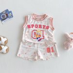 【73-120cm】セットアップ カートゥーン ノースリープ キャミ2点セット - 画像 (11)