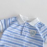 【73-120cm】セットアップ ベビー 学院風 ストライプセット - 画像 (9)