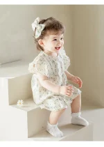 【73-100cm】セットアップ ベビー 肩フリル シンプル - 画像 (8)