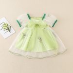 【66-100cm】ロンパースorワンピース ベビー プリンセス メッシュ - 画像 (5)