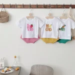 【66-100cm】セットアップ ロンパース ベビー 韓国風 フルーツ柄 - 画像 (10)