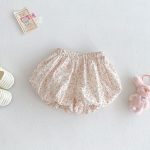 【66-100cm】セットアップ ベビー フリル襟トップス&フラワーパンツ - 画像 (9)