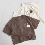 【80-130cm】半袖Tシャツ キッズ服 クリーム サラシリーズ コットン - 画像 (12)