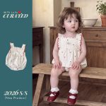 【66-90cm】ロンパース ベビー 可愛い ハートフリル - 画像 (4)