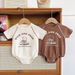 【66-90cm】半袖ロンパース ベビー INS風 大人気 レタープリント - 画像 (10)