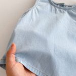 【80-130cm】セットアップ キッズ服 ノースリーブ デニム - 画像 (23)