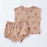 【73-100cm】セットアップ ベビー 北欧風 フルーツ プリント コットン - 画像 (6)