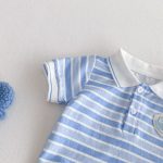 【73-120cm】セットアップ ベビー 学院風 ストライプセット - 画像 (11)