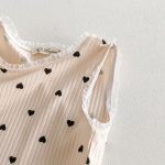 【80-130cm】セットアップ ベビー 女の子 レース ハート - 画像 (10)