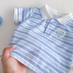 【73-120cm】セットアップ ベビー 学院風 ストライプセット - 画像 (12)
