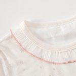 【73-90cm】ロンパース ベビー レース ラウンドネック 小花柄 - 画像 (5)