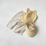 【73-100cm】パンツ ベビー 韓国風 七分丈 ストライプORシンプル - 画像 (8)