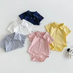【66-90cm】ロンパース ベビー 犬柄 ポロ シンプル - 画像 (5)