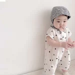 【66-90cm】ロンパース ベビー 韓国風 ドット - 画像 (2)