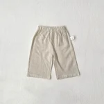 【73-100cm】パンツ ベビー 韓国風 七分丈 ストライプORシンプル - 画像 (13)