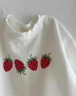 【73-100cm】Tシャツ ベビー イチゴ柄 シンプル - 画像 (16)