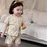 【73-110cm】セットアップ ベビー フリル 小花柄 - 画像 (5)