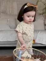 【73-110cm】セットアップ ベビー フリル 小花柄 - 画像 (14)
