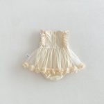 【66-90cm】ロンパース ベビー ローズ フリル かわいい - 画像 (7)